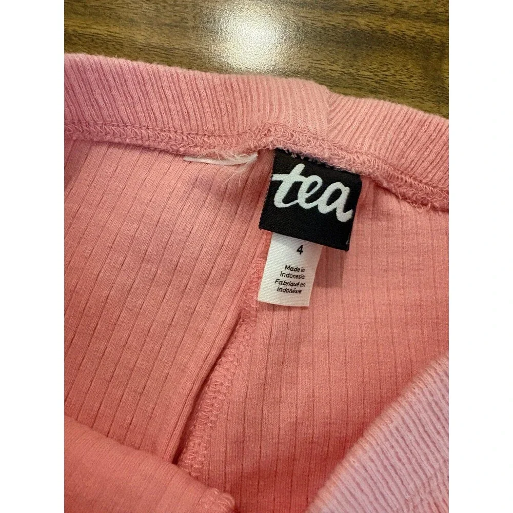 Tea Collection Textured Leggings, Pink, Size 4T